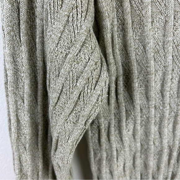 Peruvian Connection 100% Pima Cotton Long sleeve v-neck cable knit sweater M - Picture 5 of 12